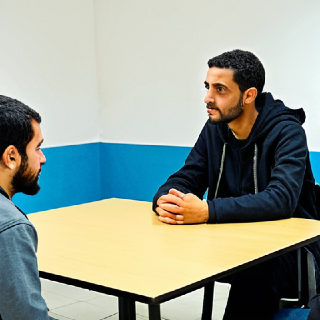 회복적 정의와 청소년 범죄 예방 - "A community mediation session in Spain, focusing on restorative justice for a young offender. Vict...