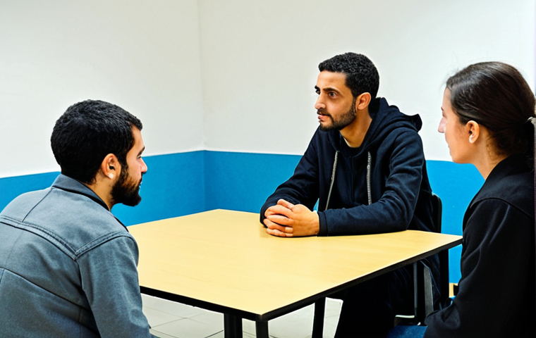 회복적 정의와 청소년 범죄 예방 - "A community mediation session in Spain, focusing on restorative justice for a young offender. Vict...