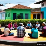Home 19 회복적 정의와 범죄학의 만남 - A diverse group of Latin American community members, including victims, offenders, and facilitators,...
