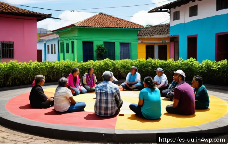 회복적 정의와 범죄학의 만남 - A diverse group of Latin American community members, including victims, offenders, and facilitators,...
